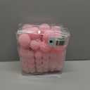 Velvet Christmas Ball Ornaments - 46pcs Flocked Christmas Tree Decorations Set Assorted Shatterproof Hanging Ornaments with Loop for Xmas Holiday Home Decor, 3 Sizes (Pink)