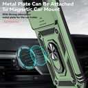 SunStory Compatible with Google Pixel 10/9 Pro XL Case with HD Screen Protector & Slide Camera Cover & Rotated Ring Kickstand, [Military-Grade] Case for Pixel 9/10 Pro XL, ArmyGreen