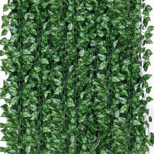 2200 Feet 300 Pack Fake Greenery Hanging Garland, Ivy Leaf Plants, Vine Leaves, Fake Flowers Foliage for Bedroom Garden Wall Decor