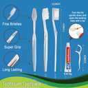 200pcs Disposable Toothbrushes with Toothpaste Floss Individually Wrapped, 2 Color Disposable Toothbrush, 10g Toothpaste, Floss Pick, Bulk Toothbrush Kit for Homeless,Airbnb,Hotel
