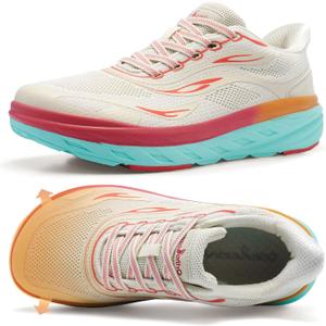 Women's Orthopedic Diabetic Wide Toe Box Running Shoes: Comfortable Arch Support Plantar Fasciitis Orthotic Sport Sneakers, Supportive Hammer Toes Casual Walking Shoes for Foot Heel and Pain Relief