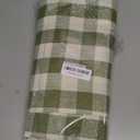 Softalker Outdoor Checkered Tablecloth, Linen Cotton Gingham Table Cloths for 6 Foot Rectangle Tables with Tassel, Heavy Duty Wrinkle Free Plaid Table Cover for Picnic Camping - 55 x 84 Inch, Sage