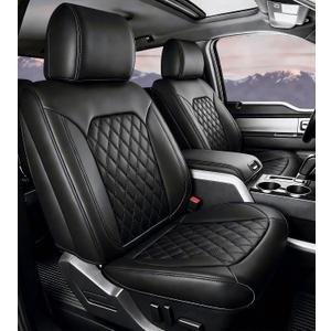 Umbrauto Seat Covers for Ford F150| Nappa Leather Pickup Truck Custom Fit Seatcovers for 2015-2025 2026 F150 SuperCrew/ 2017-2026 F250 F350 F450 Super Duty Crew Cab XL XLT Lariat King Ranch Platinum