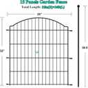 Decorative Garden Fences 32in x 36ft, 15 Pack Outdoor Fencing Animal Barrier Dog Border, Metal Wire Fence Panels for Garden Decor, Flower Bed Edging Borders for No Dig Patio Yard