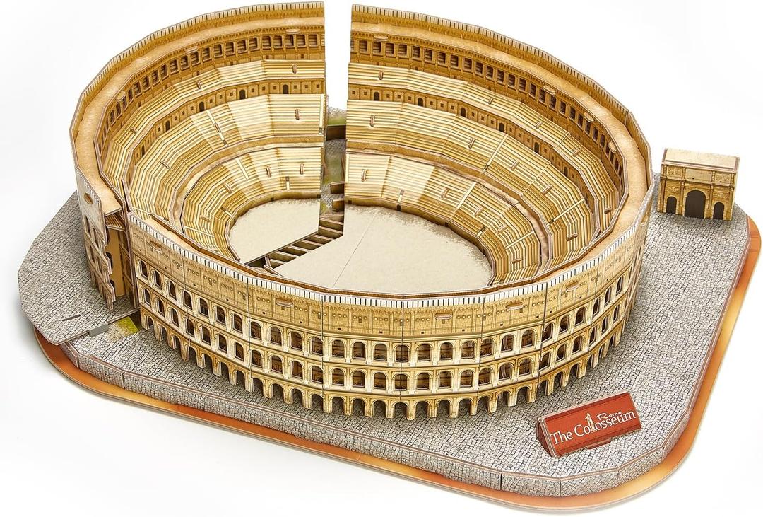 CubicFun 3D Puzzle - Puzzles for Kids Ages 8-10 - National Geographic Italy Rome Colosseum Birthday Toys for Girls & Boys - Art STEM Projects for Kids Ages 8-12 - Classroom Decorations, 131 Pieces