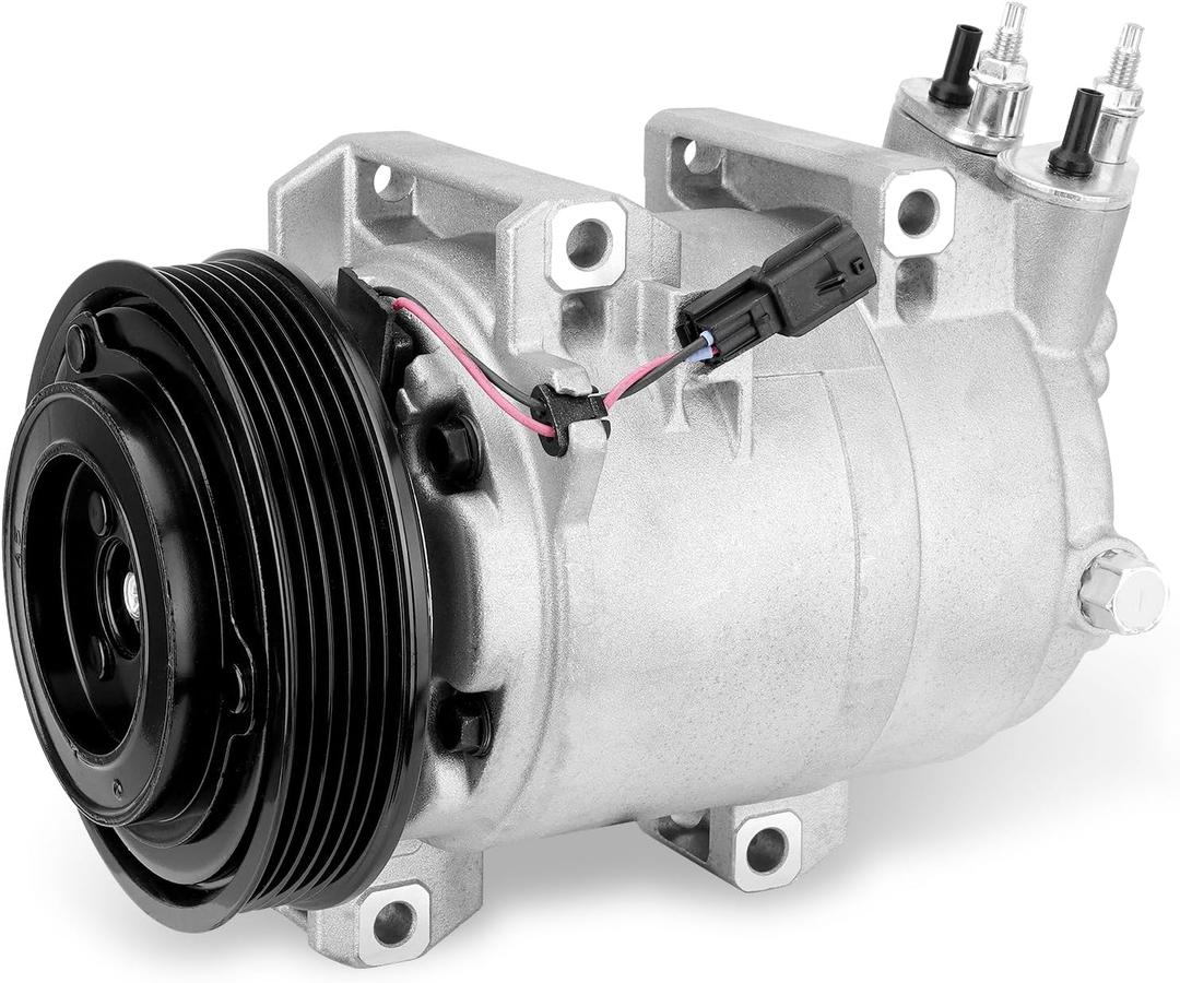Air Conditioner AC Compressor Compatible with Nissan Rogue 2008-2013, Rogue Select 2014-2015, L4 2.5L, w/One Plug, Replacement for AC System