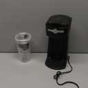 Single Serve Coffee Maker for K Cup & Ground Coffee,Fast Brew,6-14 Oz Brew Sizes, Hot & Iced Coffee, Auto Shut Off, Reusable Filter, Mini Coffee Maker for Dorm, Office & Home, Black (420ml)