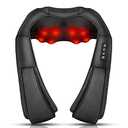 Neck Massager with Heat, Shiatsu Massager for Neck, Back, Shoulder, Foot and Leg, Deep Tissue 3D Kneading Massage for Relax Muscles at Home and Offie,Back Massagers for Women and Men