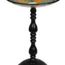 Solution4Patio 17.7" Metal Bird Bath for Outdoors with Flower Perch, Weather-Resistant Heavy-Duty Steel, Stable 25.6" Tripod Base & Textured Petal Bowl, Easy-Clean Garden Dcor