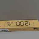 Digital Clock Large Display, Alarm Clock for Living Room Office Bedroom Decor, LED Corded Electric, Date Temp Display Wall Clock, Automatic Brightness Dimmer Smart Cool Modern Desk Accessories Black