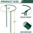 10 Pack Peony Cages and Supports, 10" (W) x 16"(H) Plant Support, Heavy-Duty Metal Plant Support Stakes, Plant Stakes for Outdoor & Indoor Plants, Perfect for Flowers and Vegetable