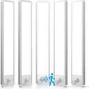 5 Pack Under Cabinet Lighting Wireless 2200maAh Rechargeable LED Motion Sensor Magnetic Light Indoor Closet Lights for Kitchen, Stairs Cool White