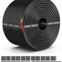 NAOEVO 14 Gauge Wire 2 Conductor Electrical Wire, 14 AWG Stranded PVC Cord, 12V Low Voltage/Tinned Copper/Flexible Cable for Automotive Wiring, Lamp Cord, Marine Cable (100FT)