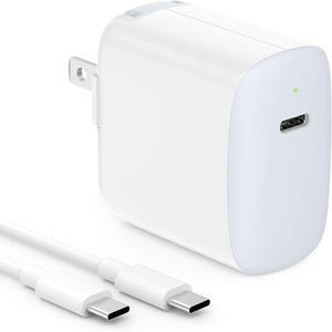30W USB C Charger for iPad Pro 13, 12.9, 11 inch 2024 2023 2022 2021 2020 2019 M4 M2 M1, iPad Air 5 4, M3 M2, Mini 6, A17 Pro, iPad 10, A16, MacBook Air, iPhone 16 15, Pixel 8 7 Pro, 6.6ft USB-C Cable