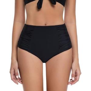 COCOPEAR High Waisted Bikini Bottoms for Women Classic Full Coverage Bikini Bottoms Swim Bottoms S