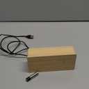 Battery Powered Digital Clock for Bedroom and Living Room Decor, Nightstand Clock with Voice Control Function Dual Display Time(12/24h) and Temperature(C/F), Office Wood Dcor(Wooden)