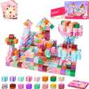Magnetic Blocks Candy Land Edition, Magnetic Tiles Building Blocks Boys & Girls Toys Age 3-5 4-8 5-7 Sensory Gift for KidsMagnets CubesUpgraded STEM Gift 1.2 Inches