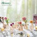 Hewory Small Glass Vases for Flowers: Set of 28 Mini Bud Vases for Tables Centerpieces - Vintage Flower Vase for Wedding Party Home Decor(Champagne Rose Gold)