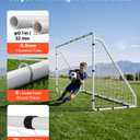 VEVOR Soccer Goal 12x6 FT Soccer Goal for Backyard with Iron Frame PE Net