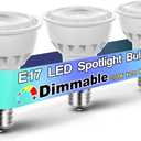 Dimmable E17 Intermediate Base Type R14 Reflector 6W (60 Watt Equivalent), Warm White 2700K, 600 Lumen, E17 LED Bulb for Cabinet Lighting, Spotlight, Reading Lamp, Desk Lamp, 3 Pack
