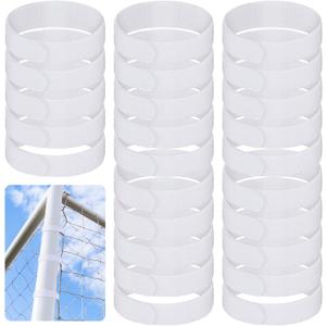 50 Pcs Goal Net Straps Soccer Attachment Straps Trap White for Holding Nets to the Goal Posts for Boys Kids Soccer Training, 14 x 0.8 Inch