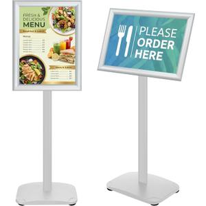 Heavy Duty Pedestal Sign Holder, 11"x17" Sign Stand Outdoor Indoor