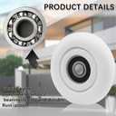 10-Pack 7" Stem 3" Commercial Nylon Garage Door Rollers, Long Stem Reinforced Wheels for Double Hinge Setups & Heavy Industrial Doors, Fits 3" Tracks