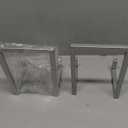 Sweetude 2 Pcs Large Plate Stands for Display Metal Frame Plate Holder Display Stand Decorative Table Top Easels for Picture, Book, Platter, Photo Easel(Silver,8 Inch)