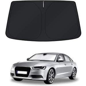 KUST Windshield Sun Shade for Audi A6 Accessories 2019-2024 2025 Window Shade Sun Visor Cover Foldable Blocks UV Rays Keep Your Car Cooler