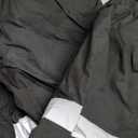 GEMYSE Men's Ski Suit Waterproof Snow Suit Winter snowboard Jacket and Pants Set Hooded ski outfits with Reflective Trim (Large, Black)