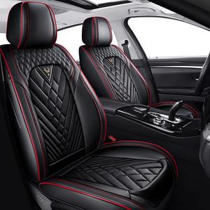 Car Seat Covers Front Seats for Chevrolet Camaro 2000-2024, Waterproof Nappa Leather Car Seat Cover with Memory Foam, Full Coverage&360° Protection Car Seat Covers Sets (2 Seat,Black&Red)