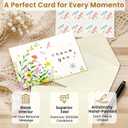 32 Floral Thank You Cards with Envelopes, 4x6 Inch Blank Cards with Vibrant Designs, Note Cards made from 300gsm Cardstock, Blank Notes for Graduation, Anniversaries, Baby Showers