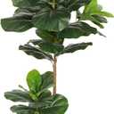 Fiddle Leaf Fig Tree Artificial Plant 4FT Tall Faux Plants Indoor Fake Ficus Lyrata Plant in Pot Artificial Fig Trees for Home Office Store Room Decor Indoor Outdoor Housewarming Gift