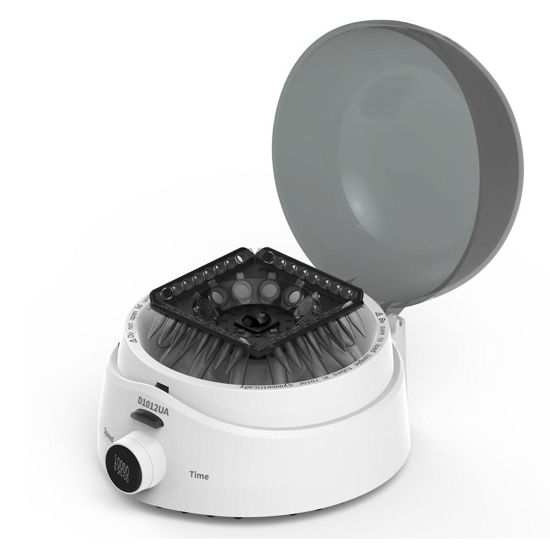 ONiLAB Scientific Mini Centrifuge 10000RPM, Lab Benchtop Centrifuge with 2-in-1 Rotor for 12 x 0.5/1.5/2.0ml and 0.2mL32 PCR Strips or 44 x 0.2 ml PCR Tubes,Timer 10s-20min,Low Noise58dB, 100-240V
