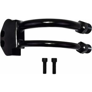 Performance Black A/C Compressor Curved Manifold Compatible with Sanden SD7B10 7176 SD7 Style