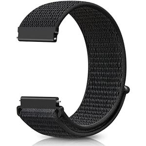 22mm Nylon Quick Release Watch Band Compatible with Samsung Galaxy Watch 3 45mm/Gear S3 Frontier/Garmin Venu 4 45mm/3 45mm/2/Vivoactive 4/Forerunner 570(47mm)/255/265/Amazfit Helio/Bip 6/5/Balance 2