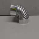 Hicarer 4 Inch 90 Degree Galvanized Dryer Elbow Vent Tube Connector Adjustable Dryer Vent Elbow Connector for 4" HVAC Duct Pipe Hose Ductwork(2 Pcs)