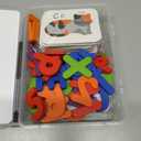 LiKee Alphabet Flash Cards Wooden Letter Puzzle ABC Sight Words Matching Games Counting Board Preschool Educational Montessori Toys for Toddlers Boys Girls 3+ Years (36 Cards& 37 Wood Pieces)