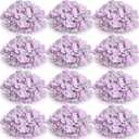 Hydrangea Flower Balls for Centerpieces - 12 PCS Artificial Floral Arrangement with Base, 8 Inch Diameter Fake Silk Kissing Ball for Wedding Table Home Party Decor - Lilac