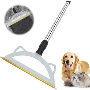 Carpet Rake for Pet Hair Removal, 49 Adjustable Long Handle Pet Hair Removal Tool, Carpet Rake Fur Scraper,Reusable Dog Cat Hair Remover,Broom for Rugs,Mats,Pet Beds,Couch,Furniture