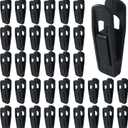 40 Pcs Black Plastic Baby Hanger Clips, Slim-line Finger Clips Kit for Skirt Pants Clothes Velvet Hanger