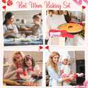 Maxdot 84 Pcs Holiday Baking Gift Set with Oven Mitts, Pot Holders, Silicone Utensils, Greeting Cards & Gift Packaging - Christmas Kitchen Essentials for Mom, Family, and Holiday Cooking
