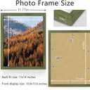 Picrit 11x14 Picture Frame, Photo Frame for Wall Mounting Display, Green Wood Grain
