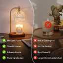 MEIXISUE Candle Warmer Lamp with Timer Dimmable,Antique Brass Candle Lamp,Wax Melt Warmer Light for Jar Candles,Mother's Day/Birthday/Christmas Gifts for Mom/Wife,Home Decor Lamp,with 2 Bulbs