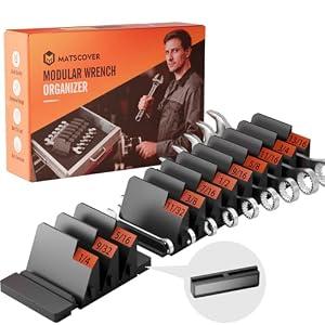 32 PCS Magnetic Wrench Organizer for Tool Drawer Storage, Black