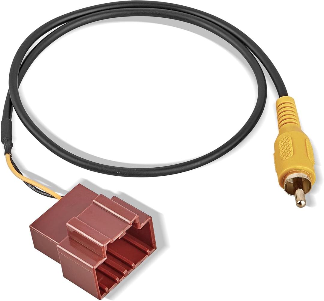 RED WOLF Reverse Camera Retention Wire Harness w/RCA Plug for 2006-2015 GM GMC Yukon Chevy Suburban Factory Backup Camera Install Aftermarket Radio Stereo RWGM1488 Wire Connector