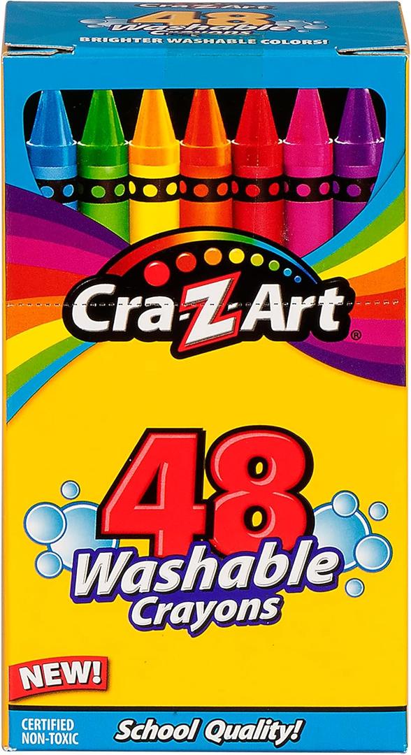 4 x Cra-Z-Art Washable Classic Crayons, Assorted Colors, Pack Of 48 Crayons 4 x Cra-Z-Art Washable Classic Crayons, Assorted Colors, Pack Of 48 Crayons