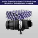 201525-232316D Windshield Washer Pump w/Grommet - Washer Motor Compatible with Toyota, Lexus, Scion, Mazda, Honda - Replaces OEM #: 85330-60190, 85330-AE010, 85330-60180