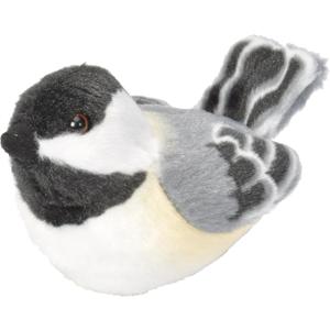 Wild Republic Audubon Birds Black-Capped Chickadee Plush with Authentic Bird Sound, Stuffed Animal, Bird Toys for Kids & Birders
