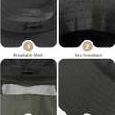 Sun Hat with Removable Neck Flap, UPF 50+ Breathable Lightweight Fishing Hat, Quick-Drying Safari Hat for Garden Hiking (One Size-Medium, Black)